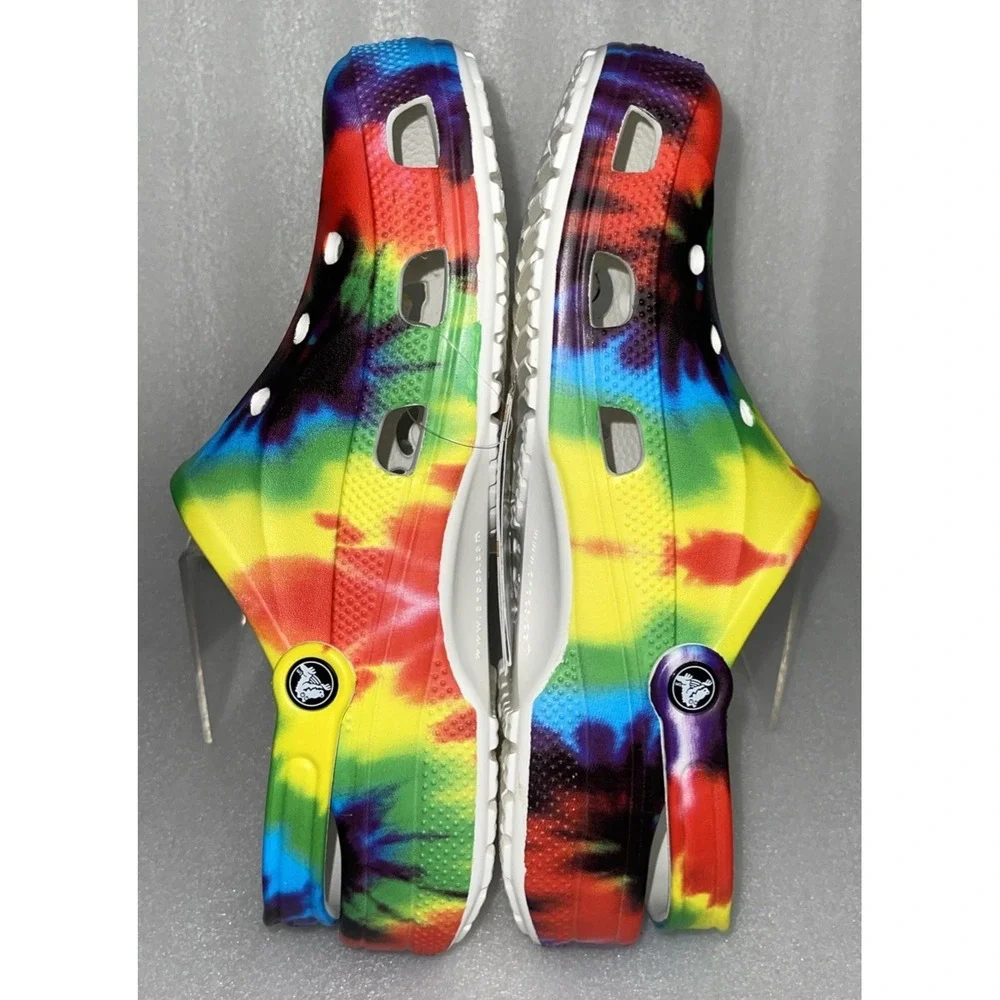 Crocs Baya Classic Tie Dye Graphic Clog Multi Color 206883-90H Men's Size 11 NEW